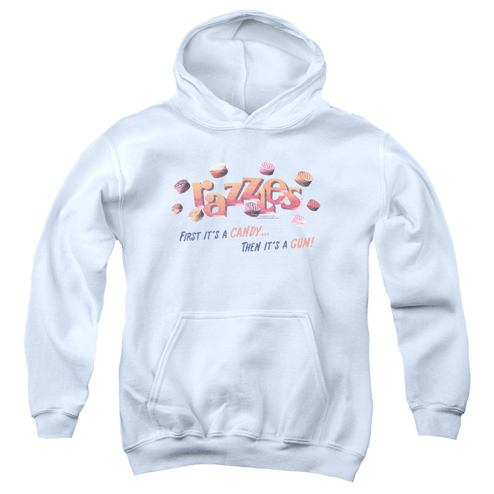 DUBBLE BUBBLE/A GUM AND A CANDY - YOUTH PULLOVER HOODIE - WHITE