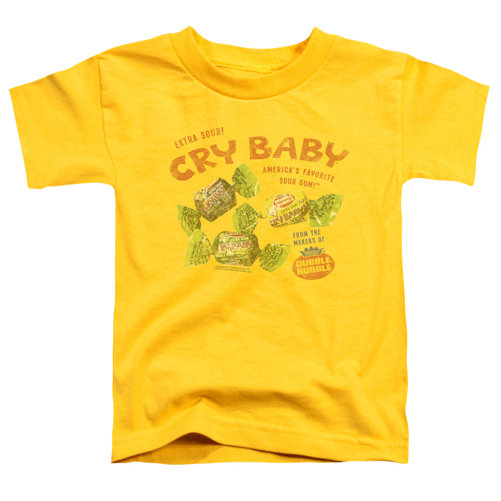 DUBBLE BUBBLE/CRY BABIES VINTAGE AD - S/S TODDLER TEE - YELLOW