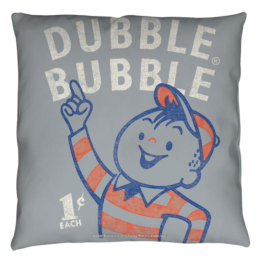 DUBBLE BUBBLE/POINTING - THROW PILLOW