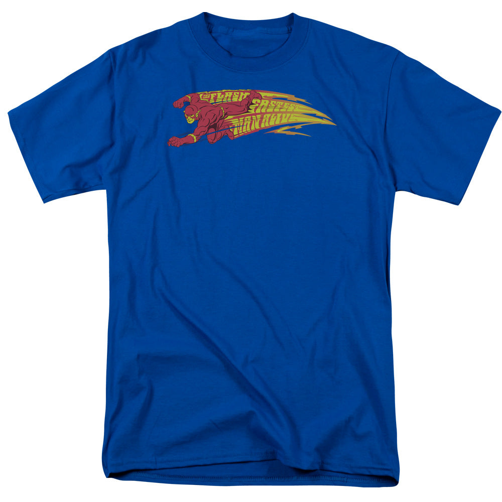 DC FLASH/FASTEST MAN ALIVE - S/S ADULT 18/1 - ROYAL BLUE
