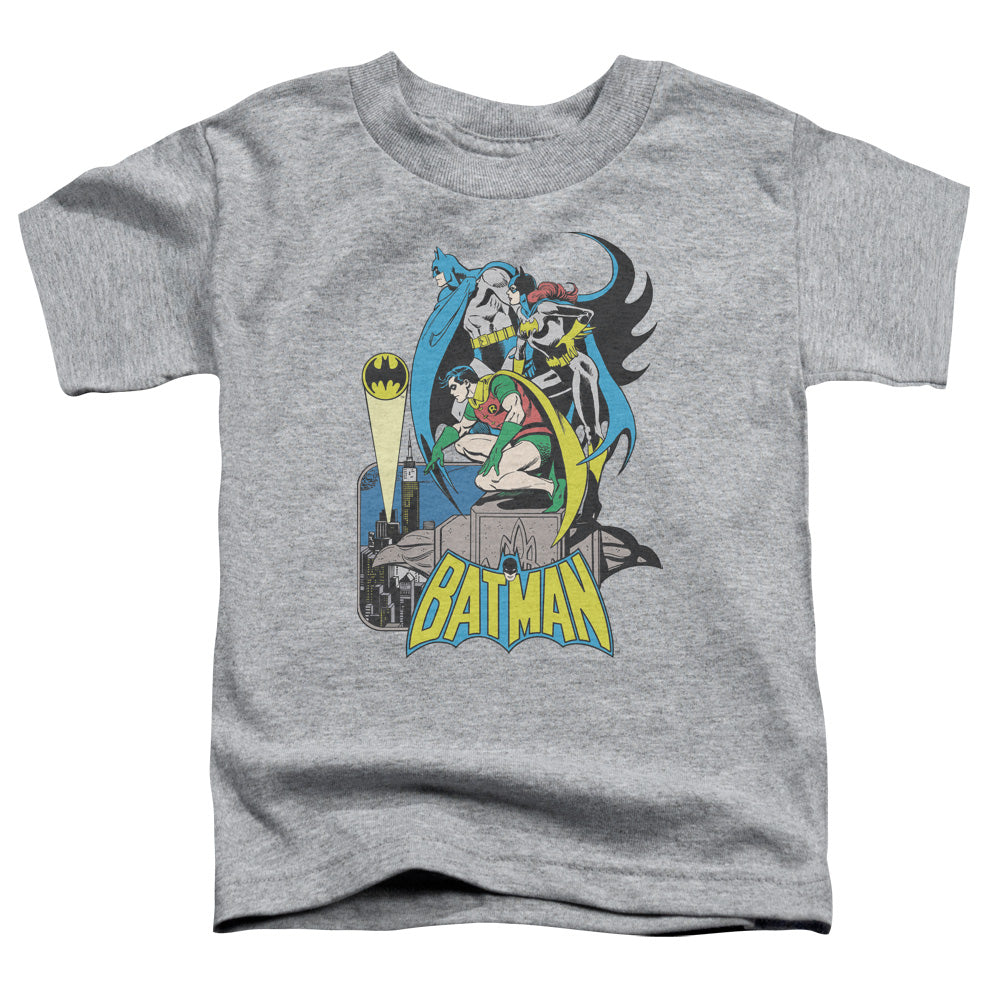 DC BATMAN/HEROIC TRIO - S/S TODDLER TEE - ATHLETIC HEATHER
