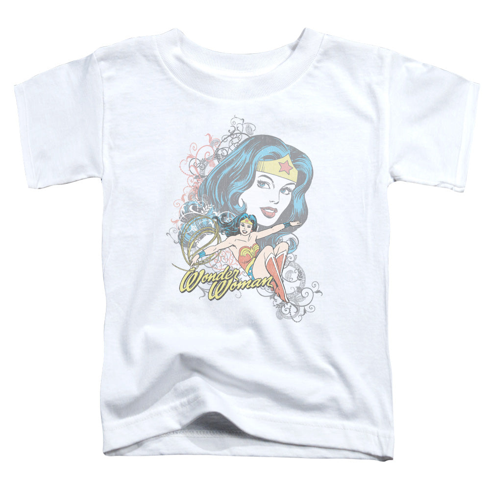 DC/WONDER SCROLL - S/S TODDLER TEE - WHITE
