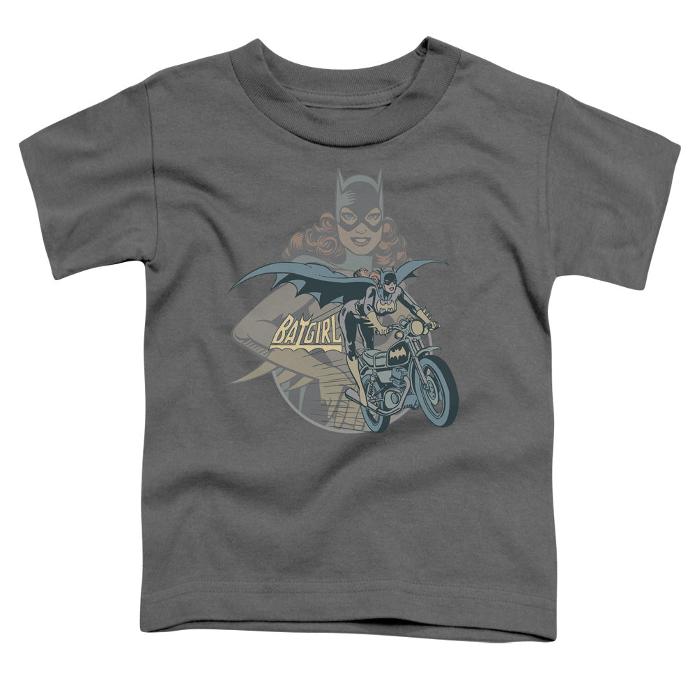 DC/BATGIRL BIKER - S/S TODDLER TEE - CHARCOAL