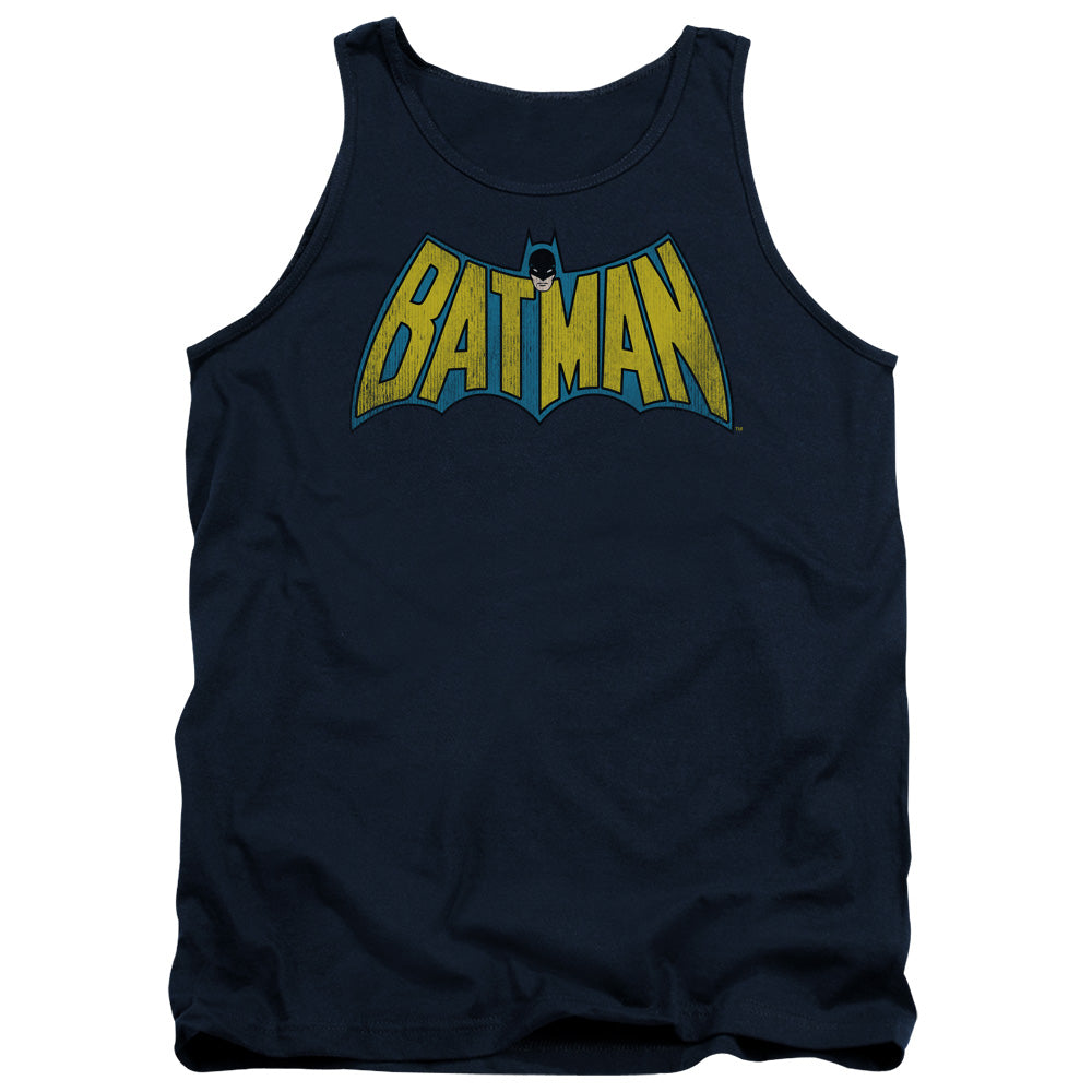 DC/CLASSIC BATMAN LOGO - ADULT TANK - NAVY