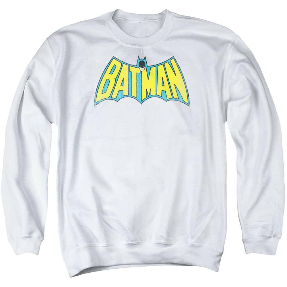 DC/CLASSIC BATMAN LOGO - ADULT CREWNECK SWEATSHIRT - WHITE