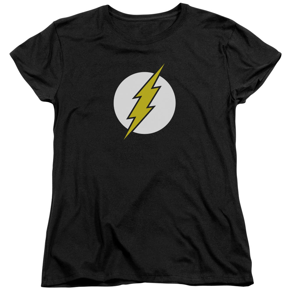 DC FLASH/FLASH LOGO - S/S WOMENS TEE - BLACK