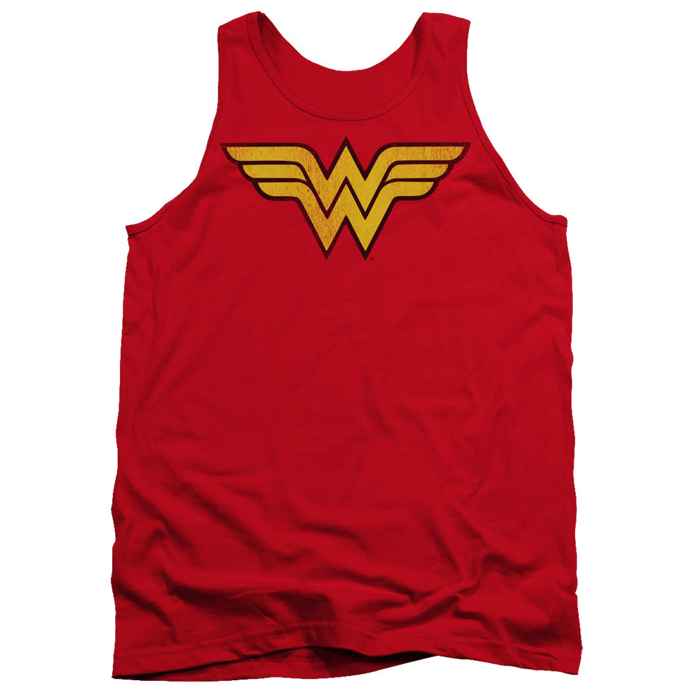 DC/WONDER WOMAN LOGO DIST - ADULT TANK - RED