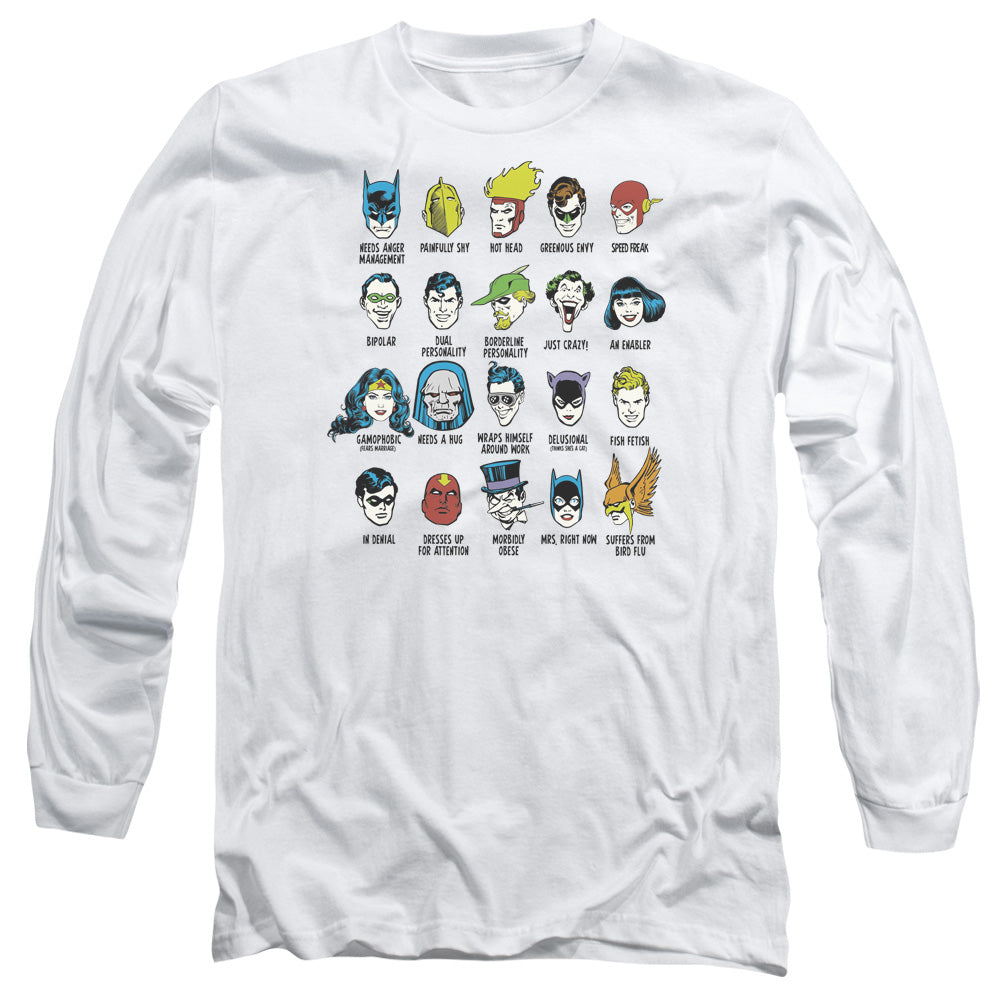 DC/SUPERHERO ISSUES - L/S ADULT 18/1 - WHITE