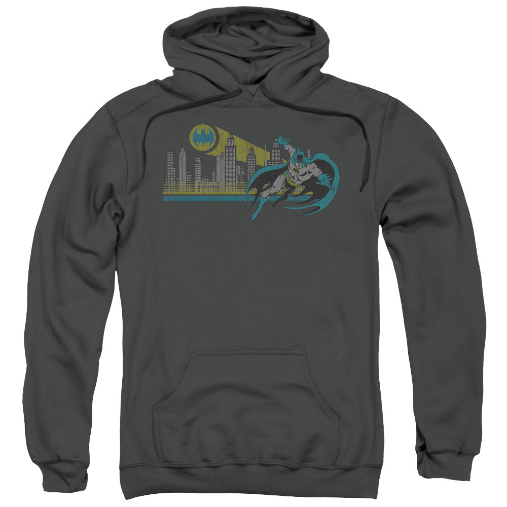 DC/GOTHAM RETRO - ADULT PULLOVER HOODIE - CHARCOAL