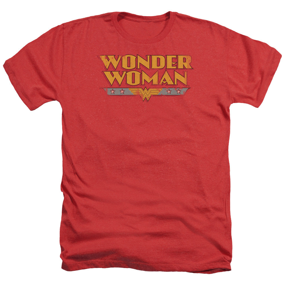DC/WONDER WOMAN LOGO - ADULT HEATHER - RED
