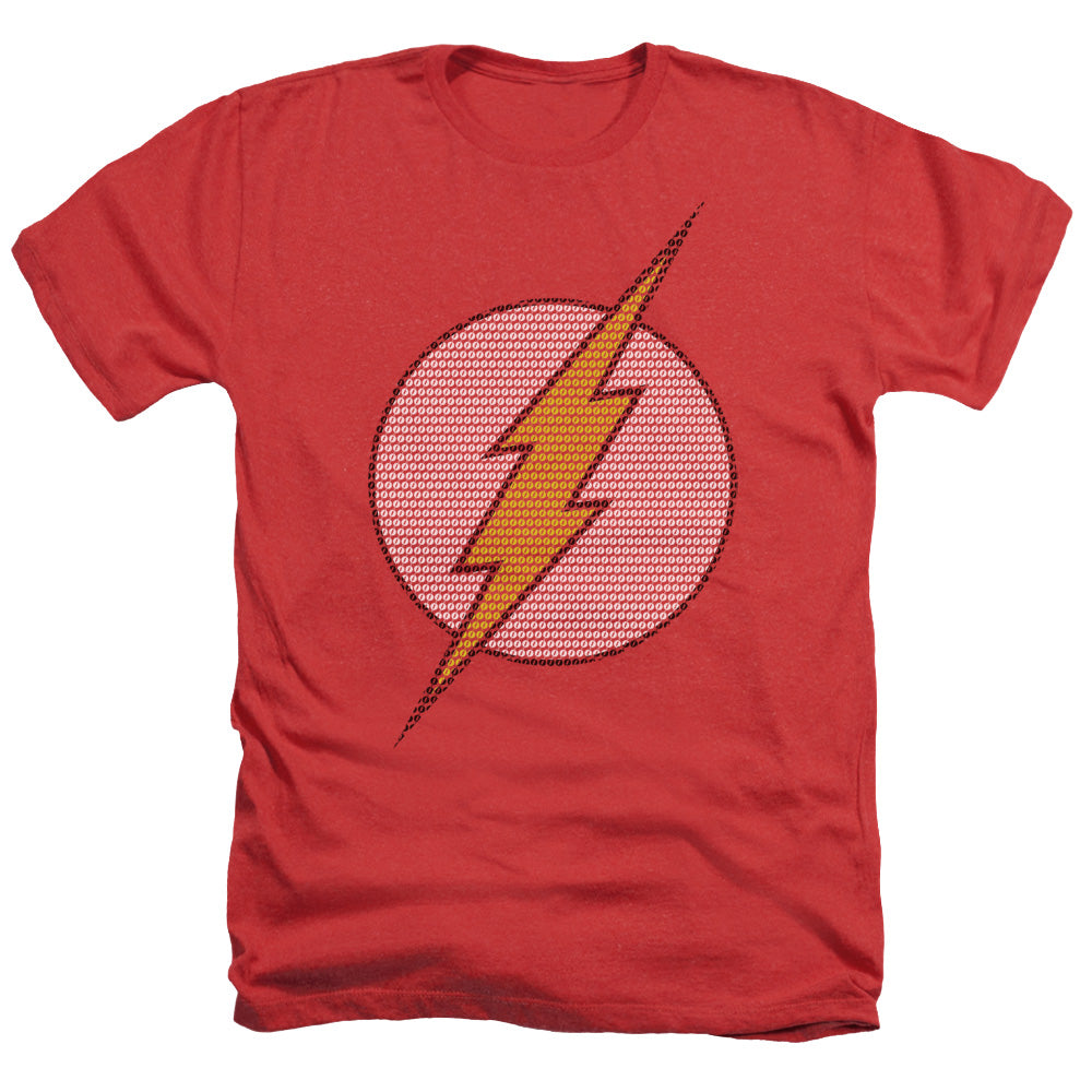 DC FLASH/FLASH LITTLE LOGOS - ADULT HEATHER - RED
