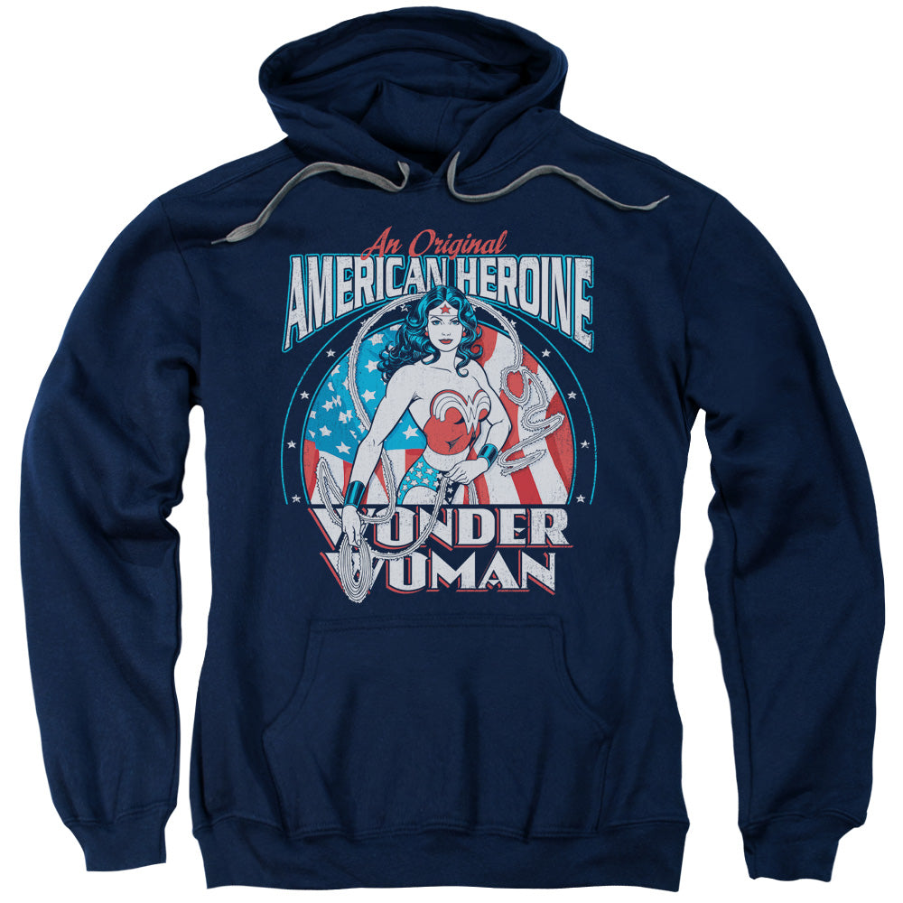 DC/AMERICAN HEROINE - ADULT PULLOVER HOODIE - NAVY