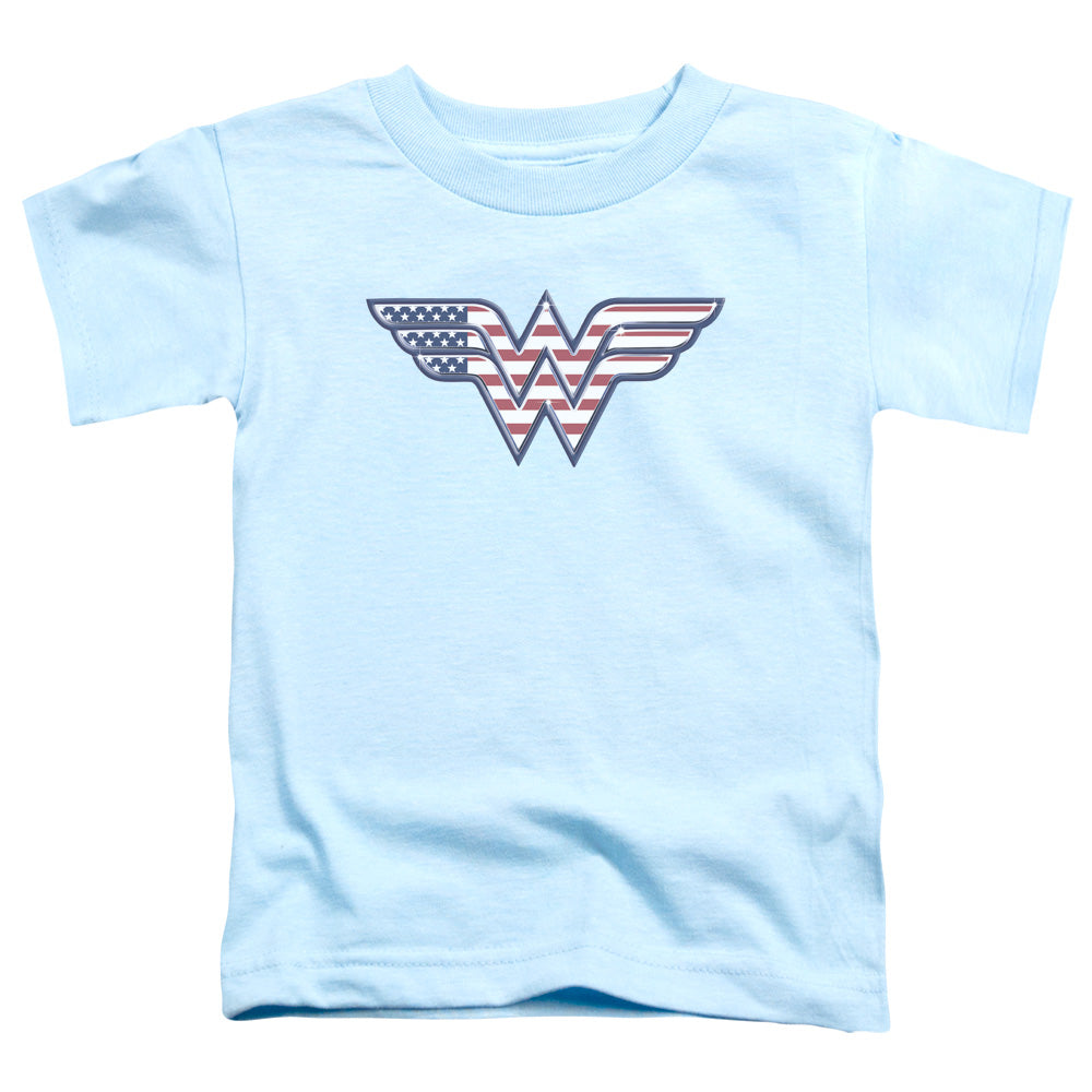 DC/RED,WHITE & BLUE - S/S TODDLER TEE - LIGHT BLUE