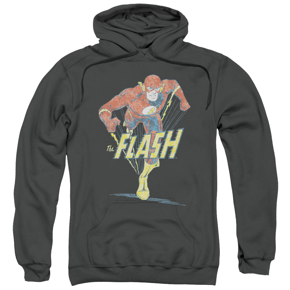 DC FLASH/DESATURATED FLASH - ADULT PULLOVER HOODIE - CHARCOAL
