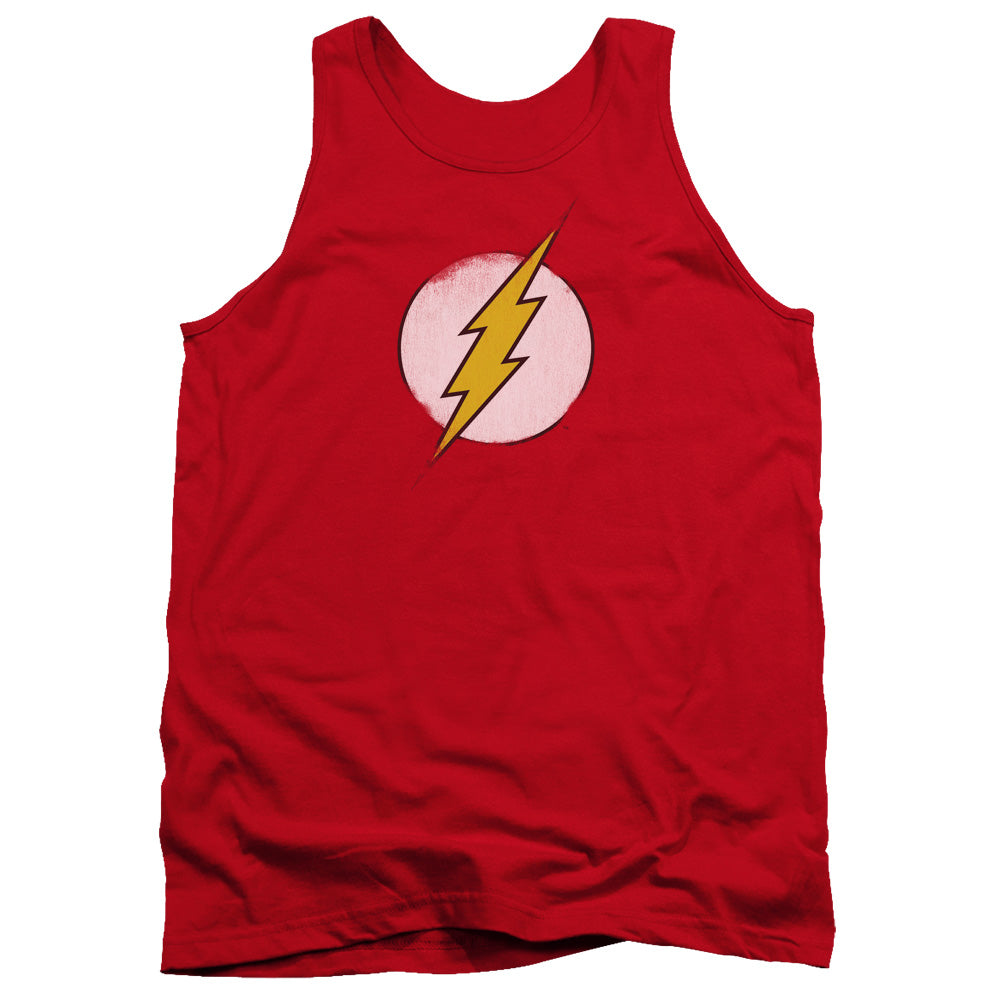 DC FLASH/ROUGH FLASH LOGO - ADULT TANK - RED