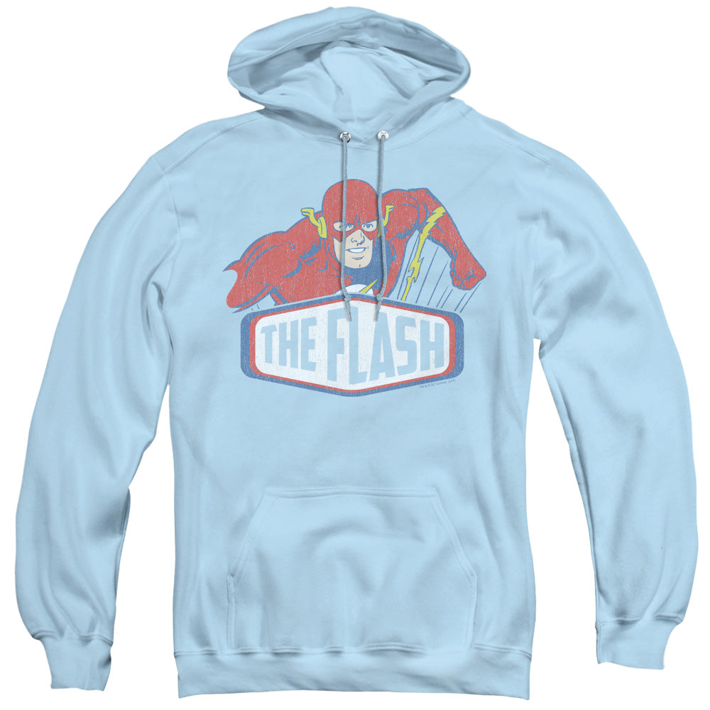 DC FLASH/FLASH SIGN - ADULT PULLOVER HOODIE - LIGHT BLUE