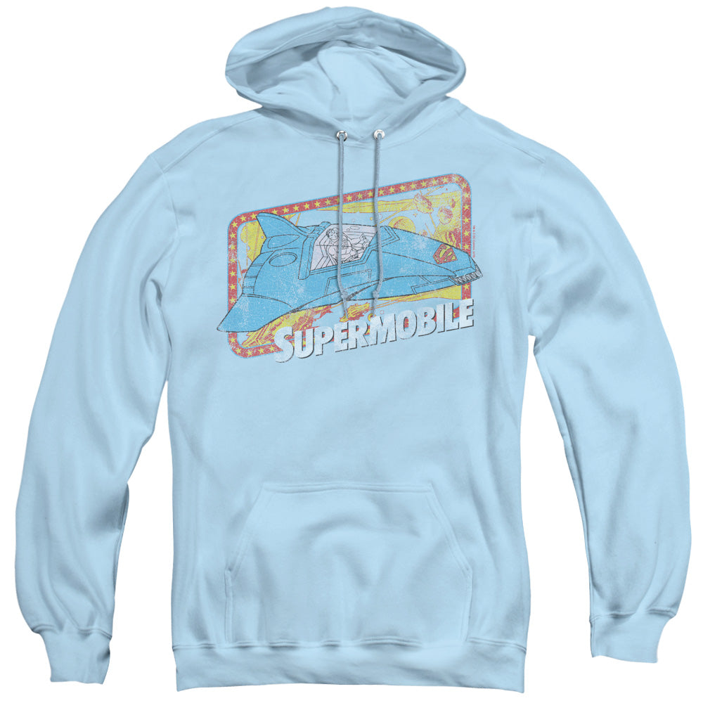 DC/SUPERMOBILE - ADULT PULLOVER HOODIE - LIGHT BLUE