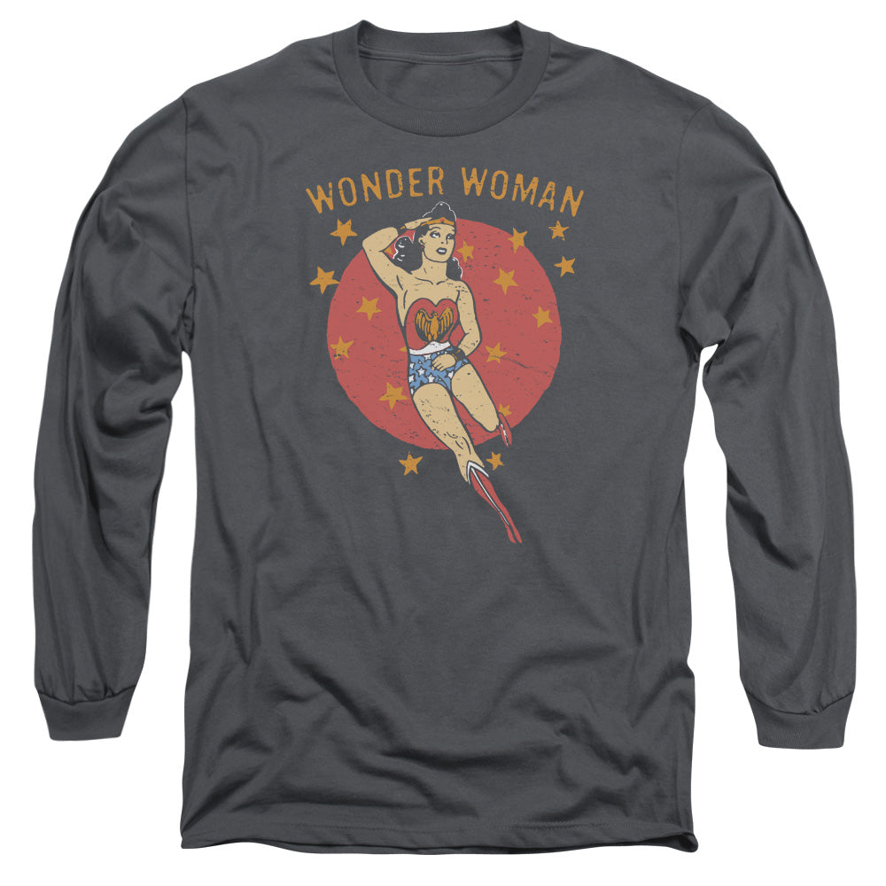 DC/WONDER CIRCLE -  L/S ADULT 18/1  - CHARCOAL