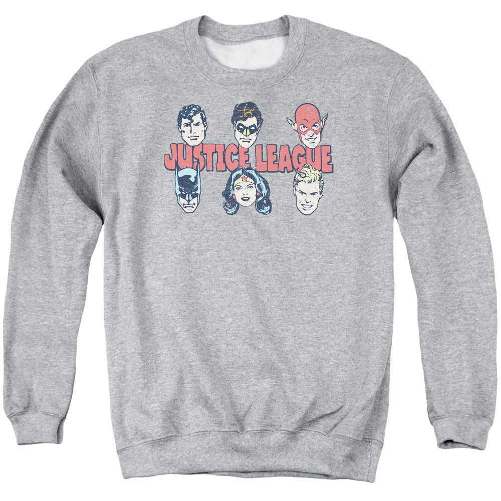 DC/JUSTICE LINEUP - ADULT CREWNECK SWEATSHIRT - ATHLETIC HEATHER