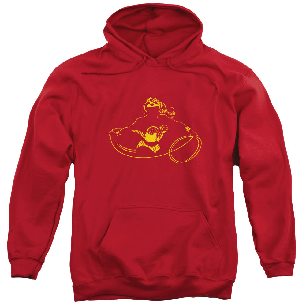 DC/WONDER MIN - ADULT PULLOVER HOODIE - RED