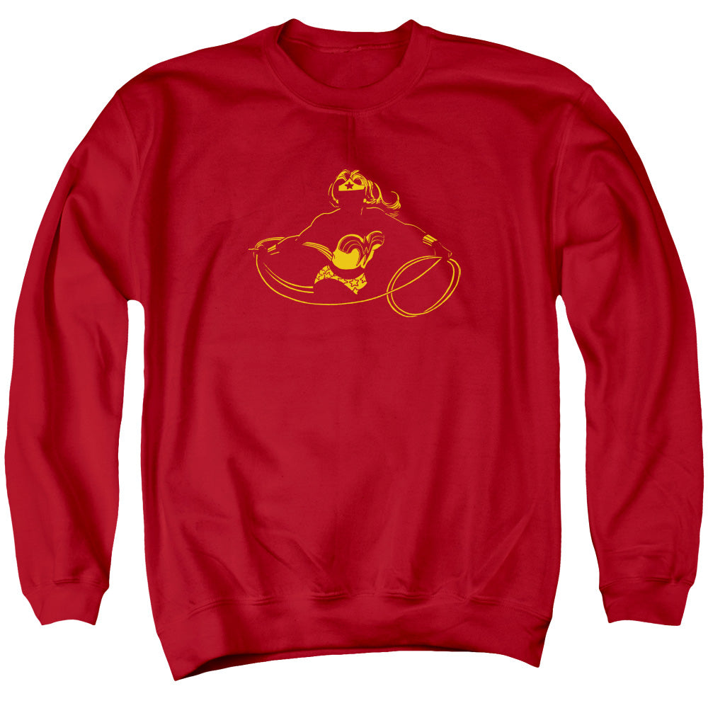 DC/WONDER MIN - ADULT CREWNECK SWEATSHIRT - RED