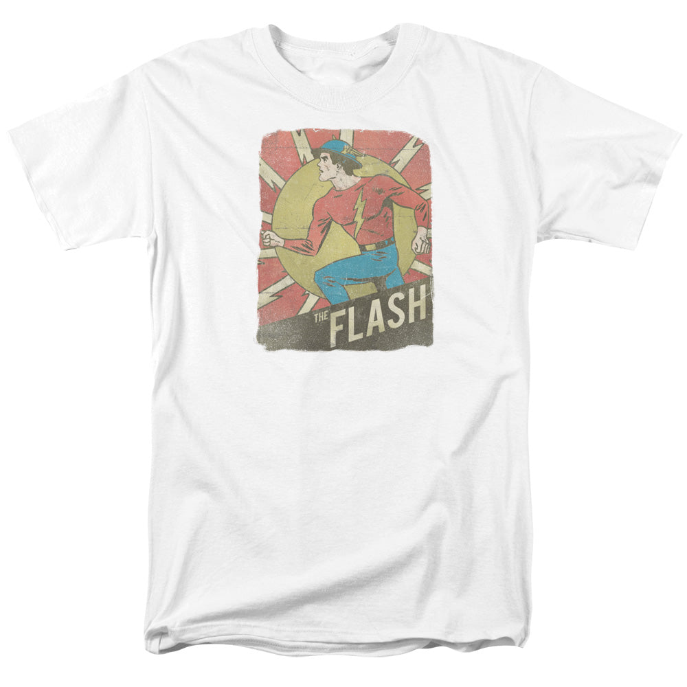 DC FLASH/TATTERED POSTER - S/S ADULT 18/1 - WHITE