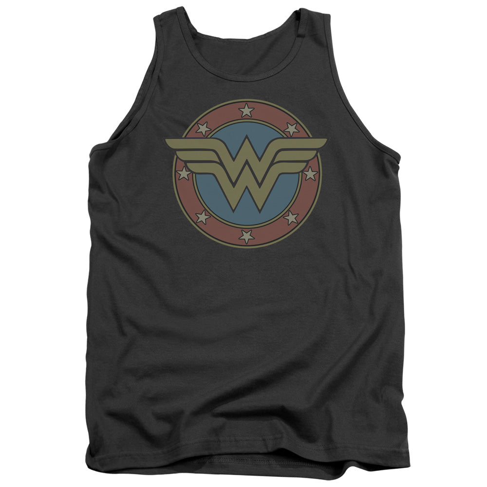 DC/WW VINTAGE EMBLEM - ADULT TANK - CHARCOAL