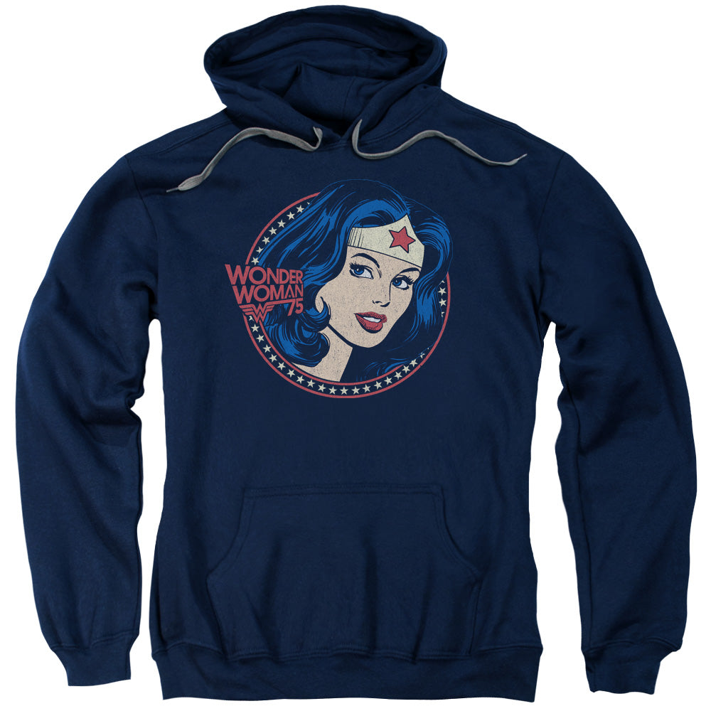 DC/WW75 STARBURST PORTRAIT - ADULT PULLOVER HOODIE - NAVY