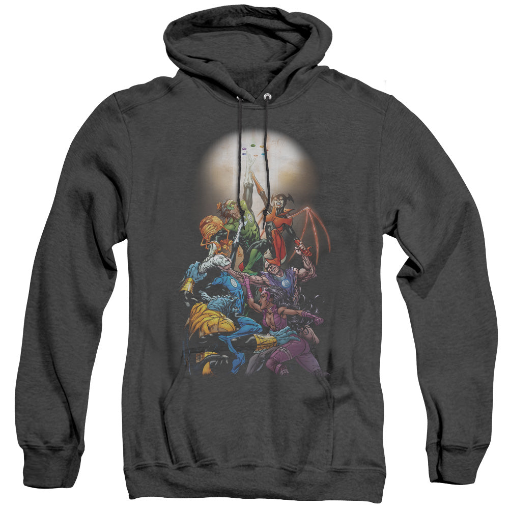 GREEN LANTERN/GL NEW GUARDIANS #1 - ADULT HEATHER HOODIE - BLACK