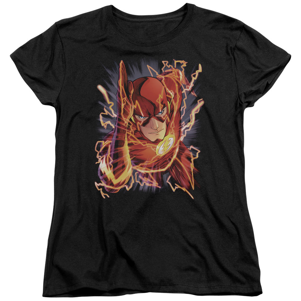 JLA/FLASH #1 - S/S WOMENS TEE - BLACK