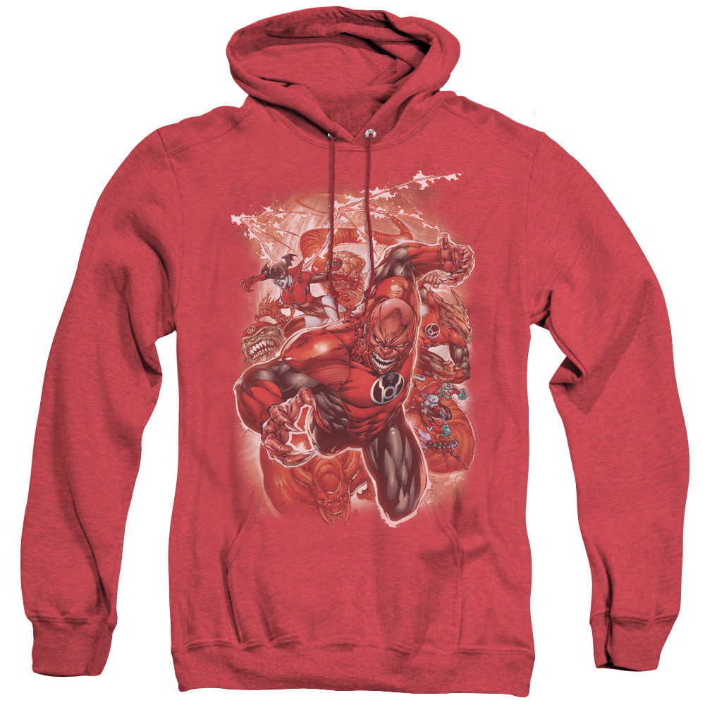 GREEN LANTERN/RED LANTERNS #1 - ADULT HEATHER HOODIE - RED