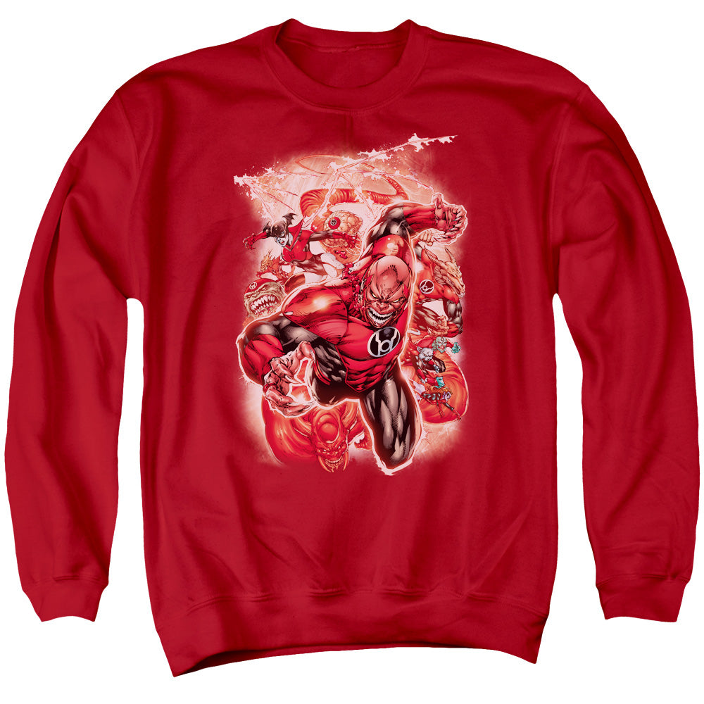 GREEN LANTERN/RED LANTERNS #1 - ADULT CREWNECK SWEATSHIRT - RED