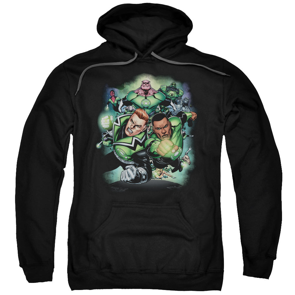 GREEN LANTERN/CORPS #1 - ADULT PULLOVER HOODIE - BLACK