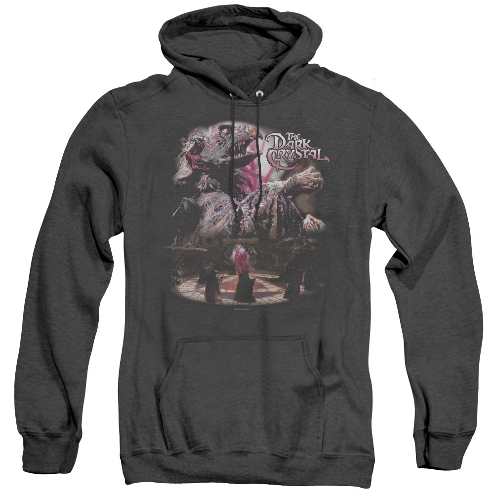 DARK CRYSTAL/POWER MAD - ADULT HEATHER HOODIE - BLACK