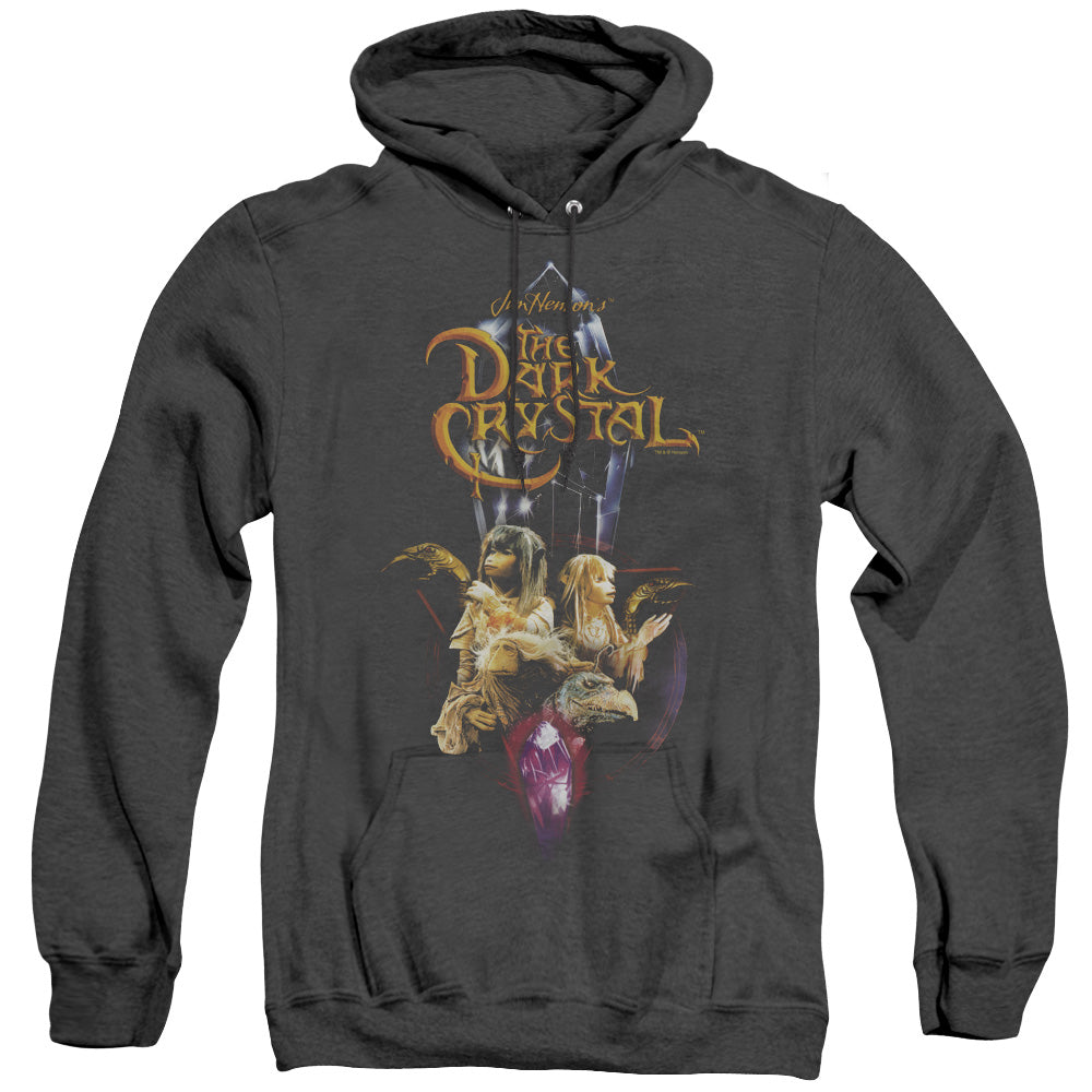 DARK CRYSTAL/CRYSTAL QUEST - ADULT HEATHER HOODIE - BLACK
