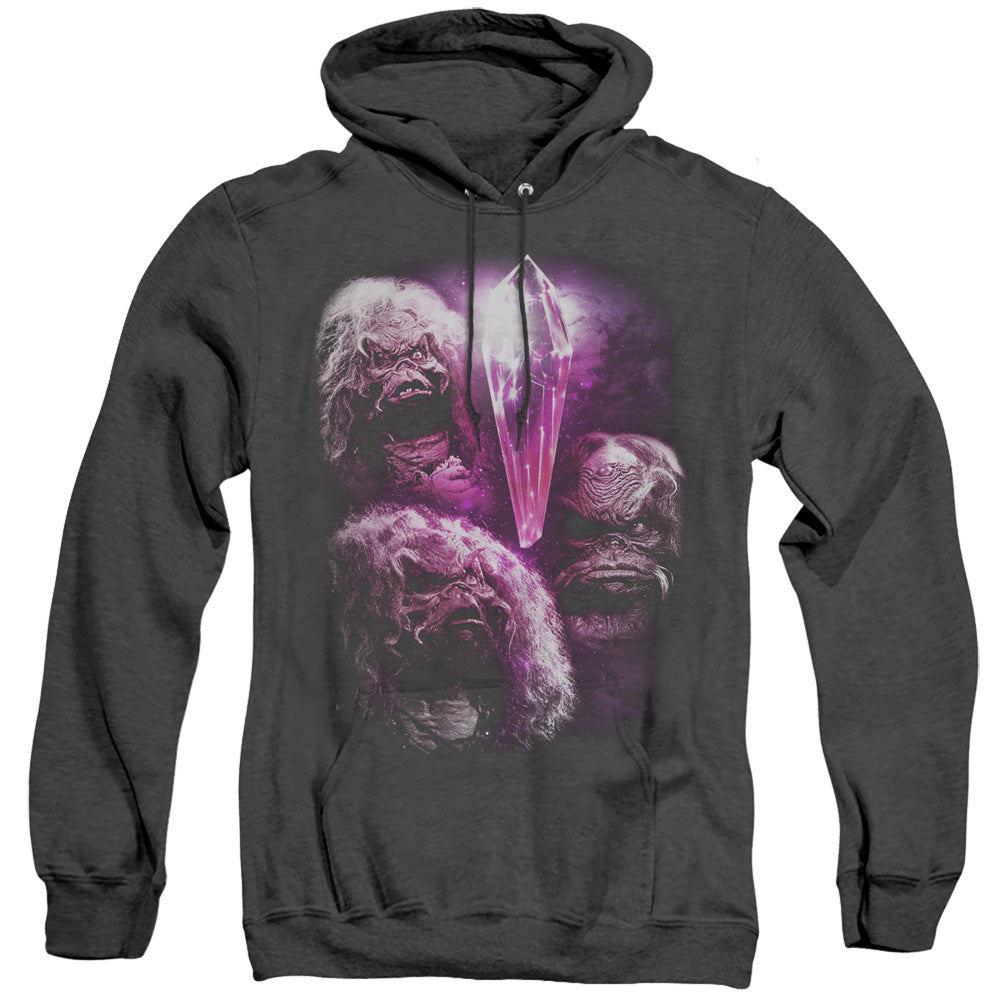 DARK CRYSTAL/HOWLING - ADULT HEATHER HOODIE - BLACK