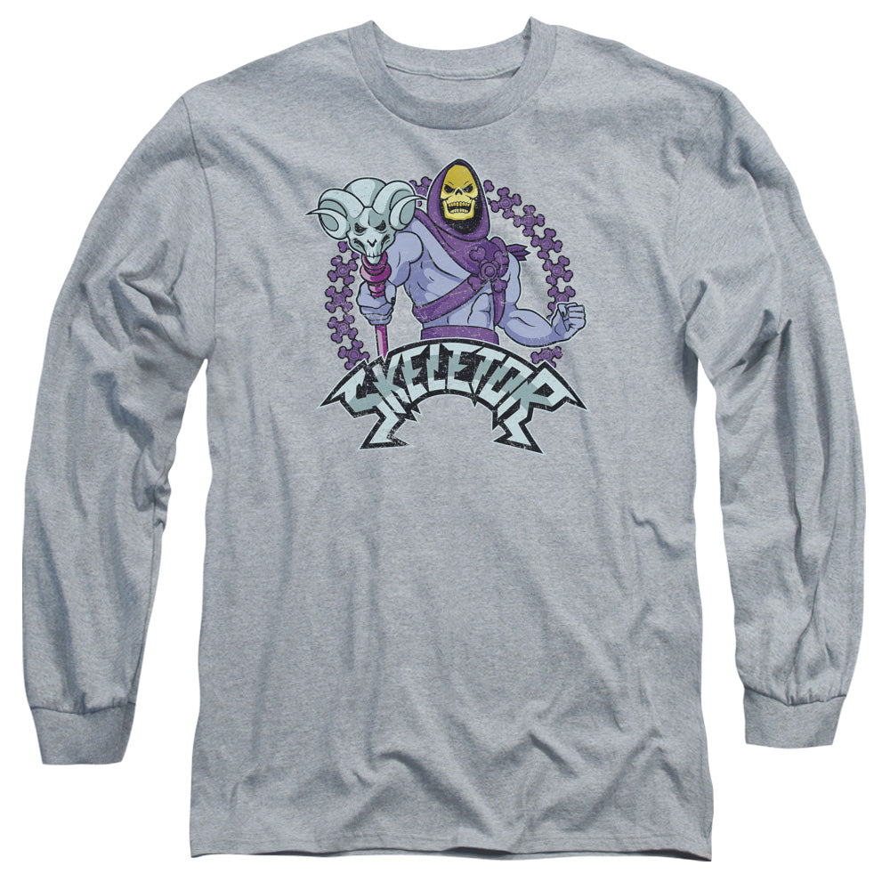 MASTERS OF THE UNIVERSE/SKELETOR -  L/S ADULT 18/1  - ATHLETIC HEATHER