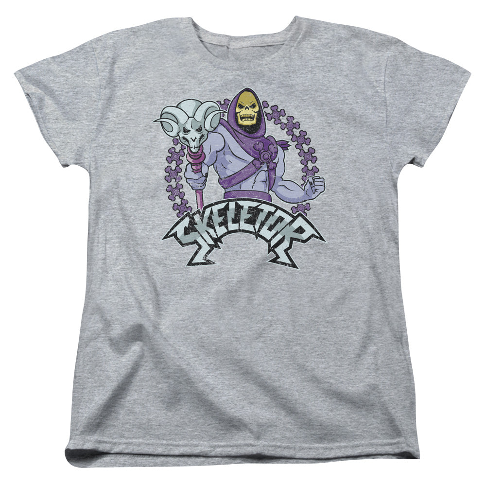 MASTERS OF THE UNIVERSE/SKELETOR - S/S WOMENS TEE - ATHLETIC HEATHER