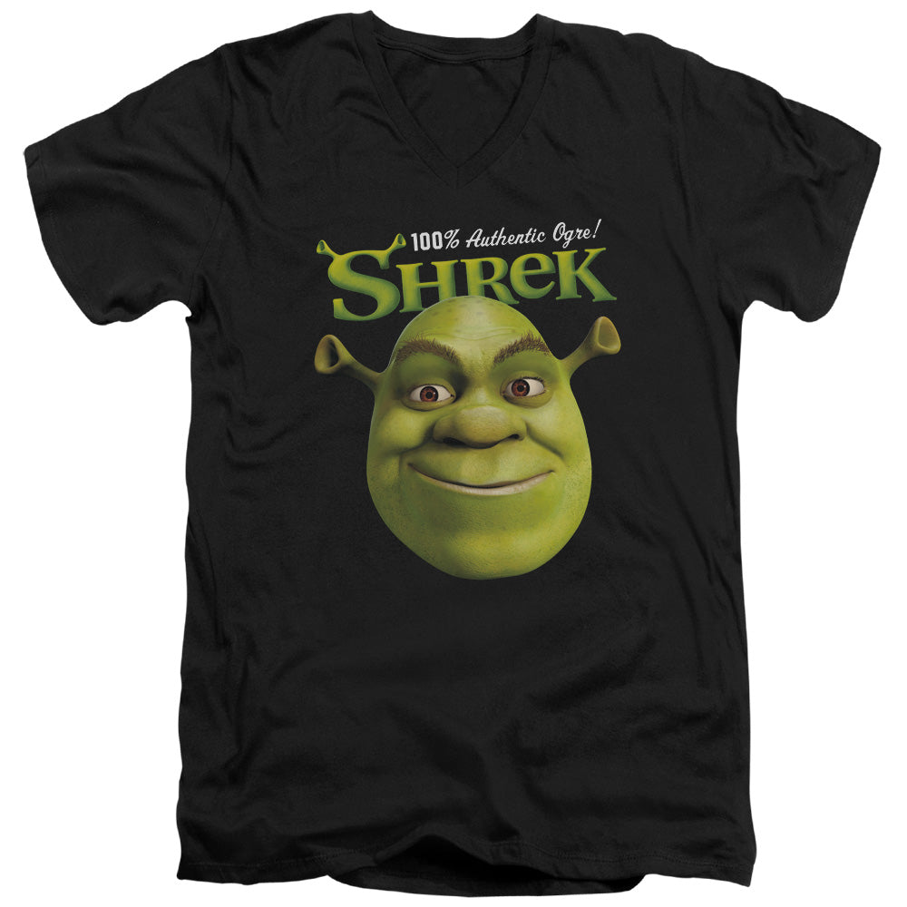 SHREK/AUTHENTIC - S/S ADULT V-NECK 30/1 - BLACK