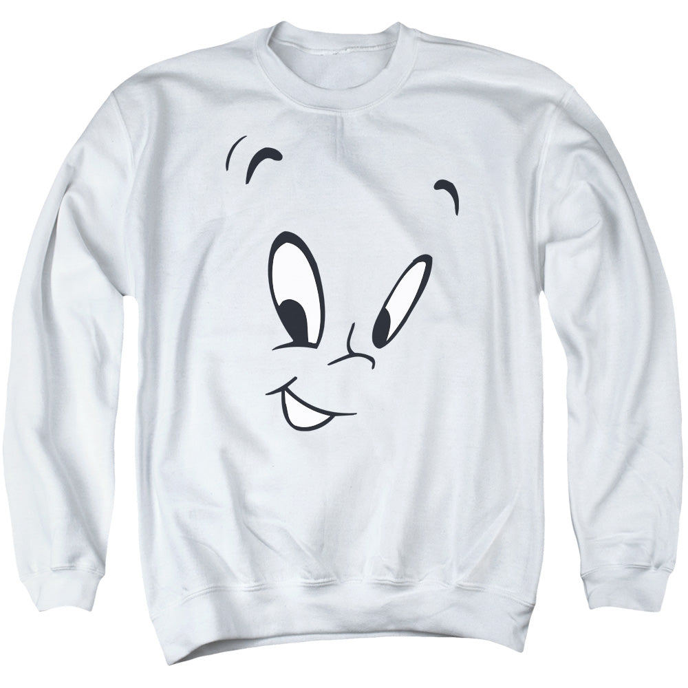 CASPER/FACE - ADULT CREWNECK SWEATSHIRT - WHITE