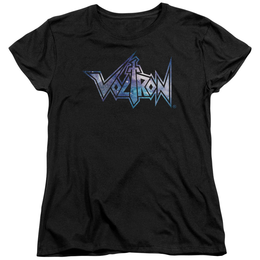 VOLTRON/SPACE LOGO - S/S WOMENS TEE - BLACK
