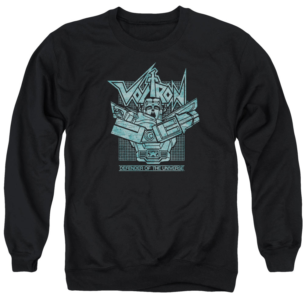VOLTRON/DEFENDER ROUGH - ADULT CREWNECK SWEATSHIRT - BLACK