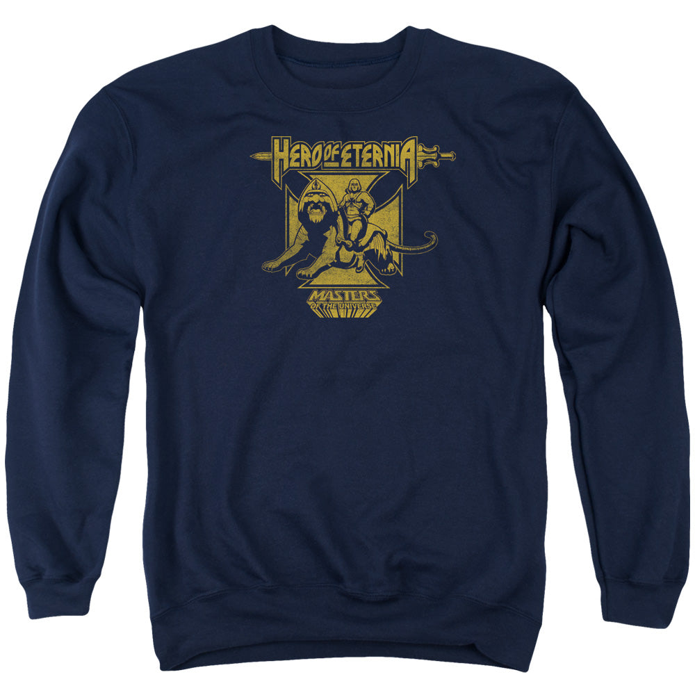 MASTERS OF THE UNIVERSE/HERO OF ETERNIA - ADULT CREWNECK SWEATSHIRT - NAVY