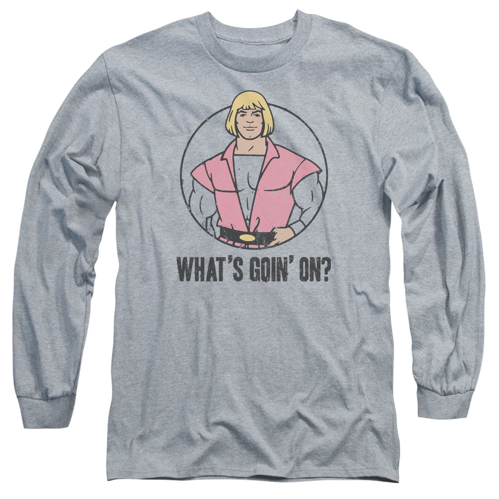 MASTERS OF THE UNIVERSE/WHATS GOIN ON -  L/S ADULT 18/1  - ATHLETIC HEATHER