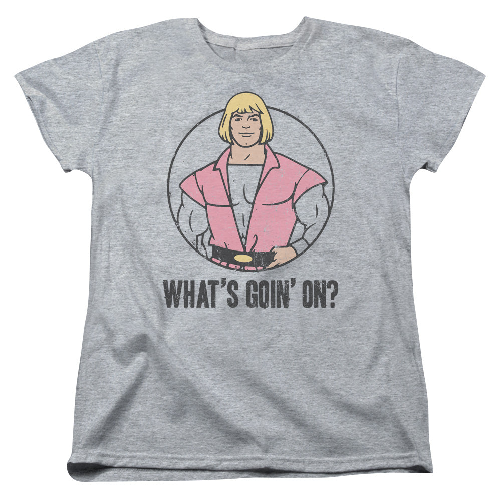 MASTERS OF THE UNIVERSE/WHATS GOIN ON - S/S WOMENS TEE - ATHLETIC HEATHER