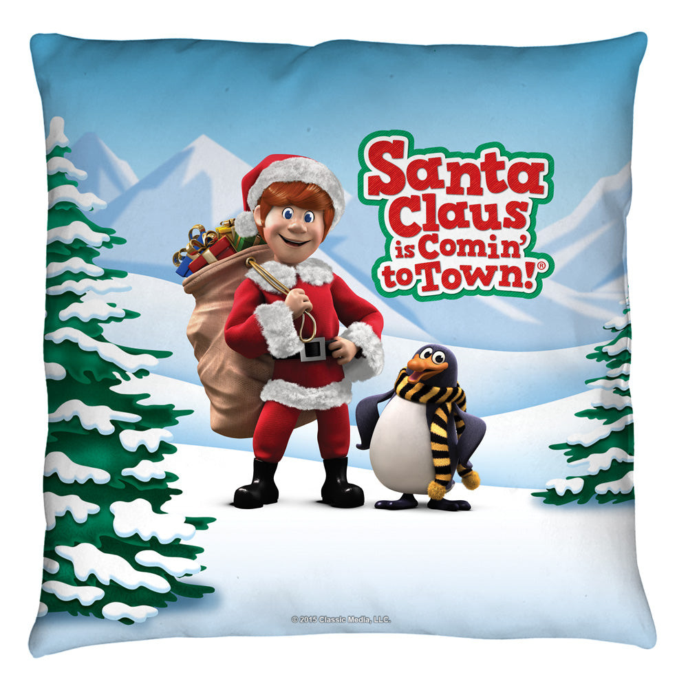 SANTA CLAUS IS COMIN TO TOWN/KRIS AND TOPPER - THROW PILLOW