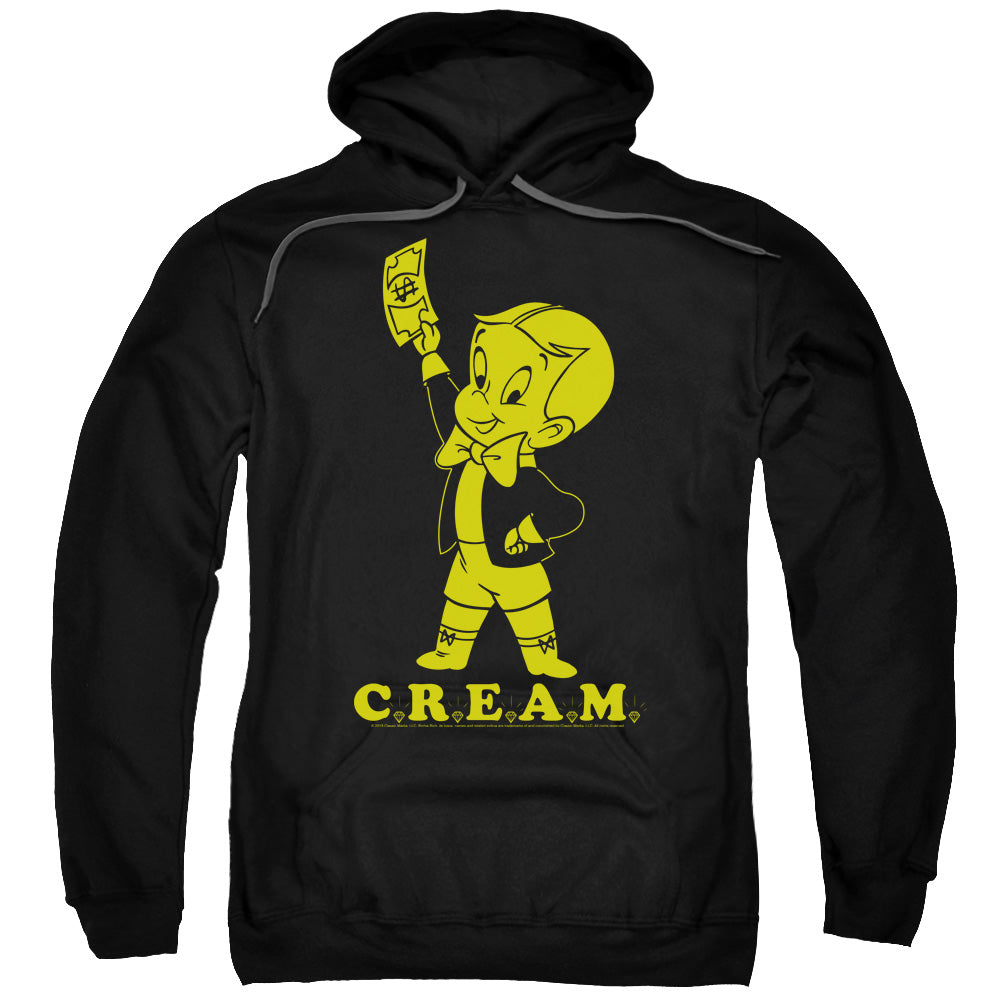 RICHIE RICH/CREAM - ADULT PULLOVER HOODIE - BLACK