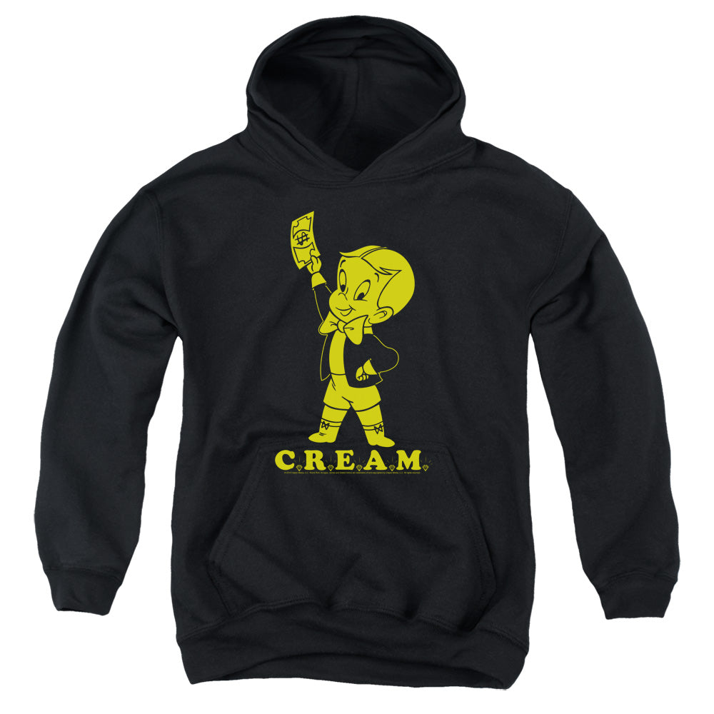 RICHIE RICH/CREAM - YOUTH PULLOVER HOODIE - BLACK