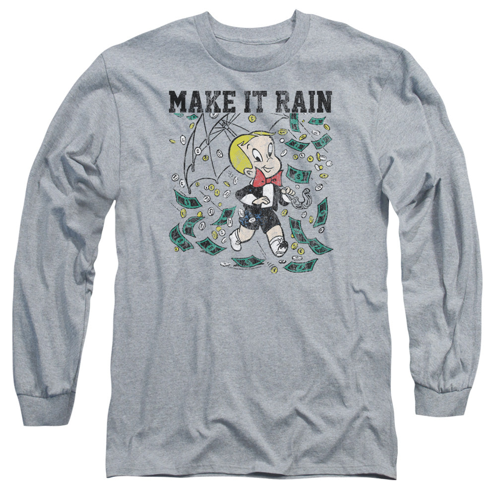 RICHIE RICH/MAKE IT RAIN - L/S ADULT 18/1 - ATHLETIC HEATHER