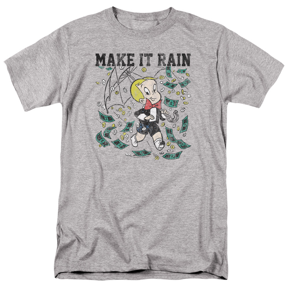 RICHIE RICH/MAKE IT RAIN - S/S ADULT 18/1 - ATHLETIC HEATHER